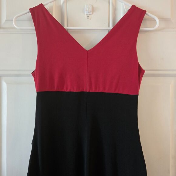 Sweet Storm Dress Womens Small Red Black Sleeveless Bodycon Cocktail Stretchy - Picture 4 of 6